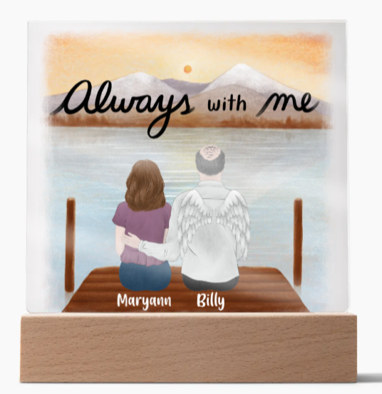 Always with me Personalized Acrylic Square Plaque