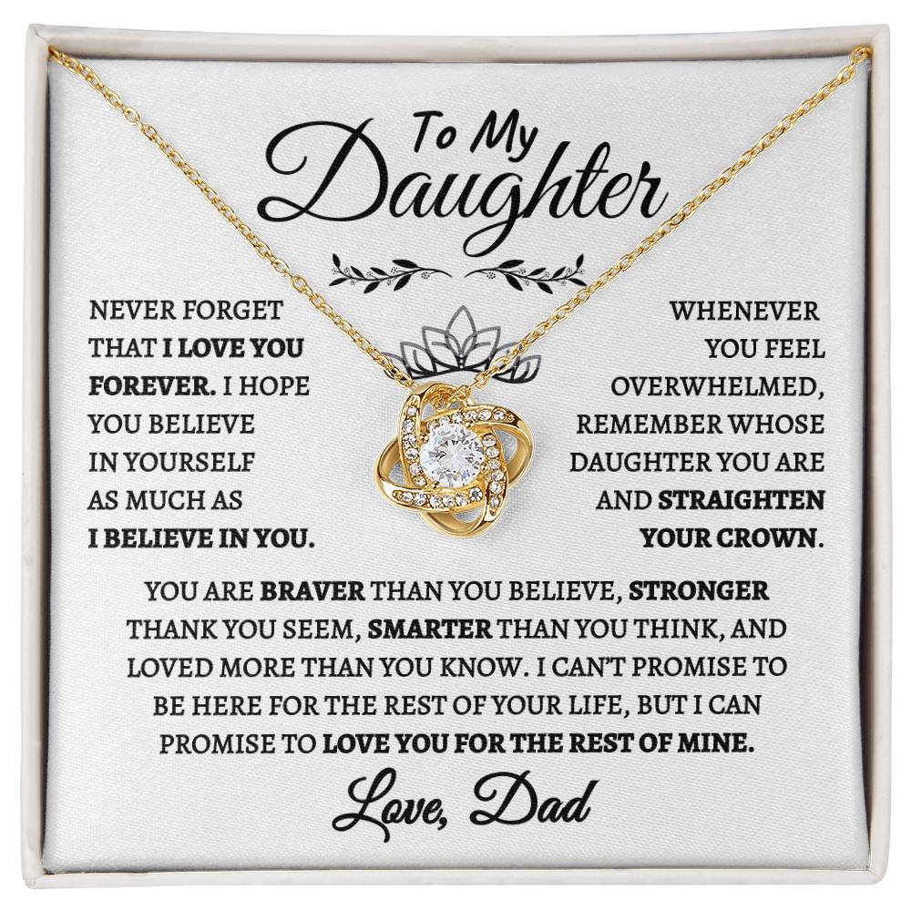 To My Daughter Love Dad B/W