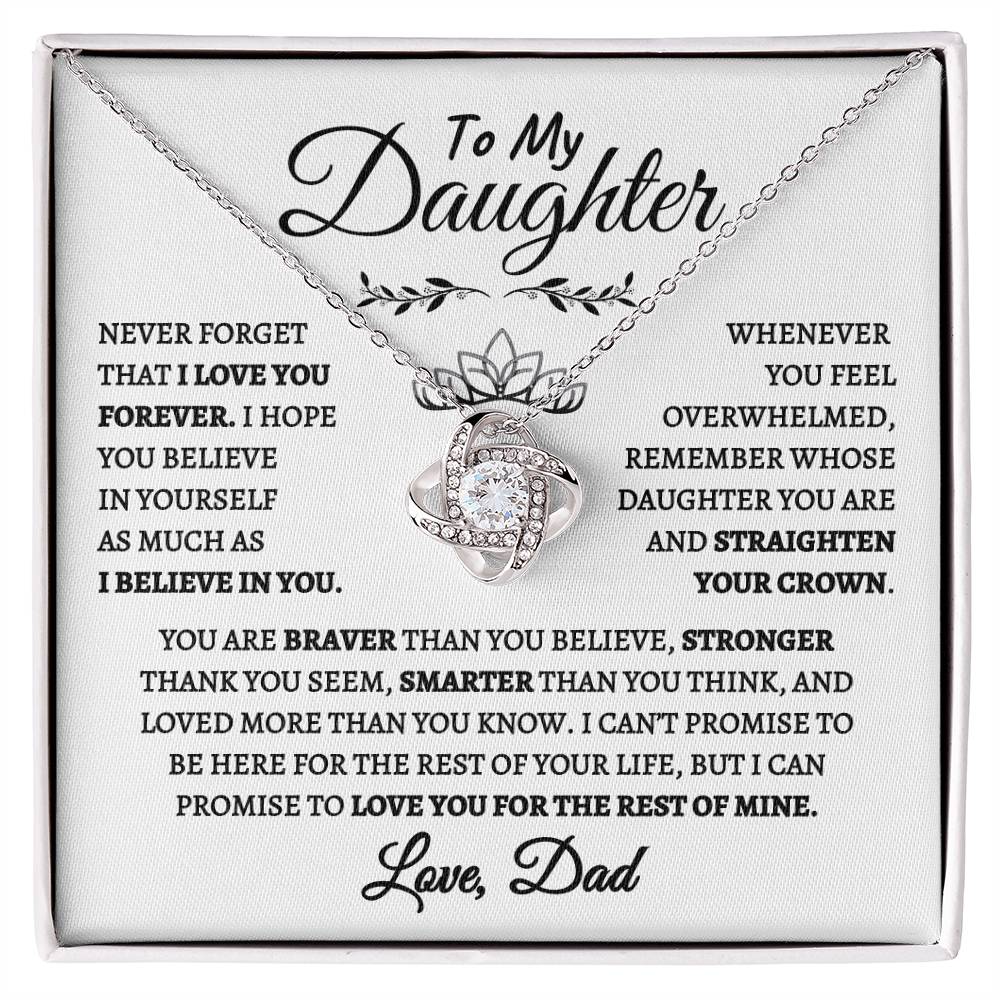 To My Daughter Love Dad B/W