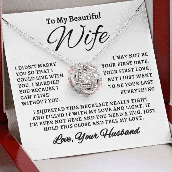 "I Can't Live Without You" Knot Necklace