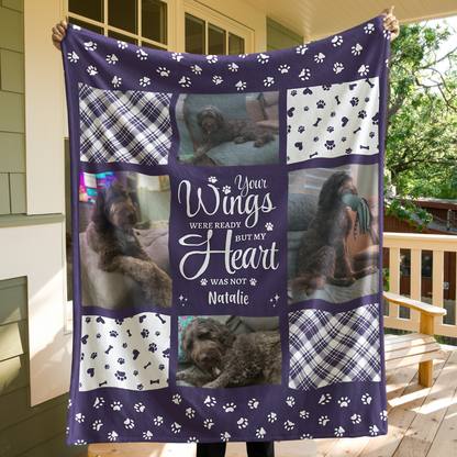 Custom Pet Memorial Blanket - Cherish Your Beloved Pet with Personalized Photos