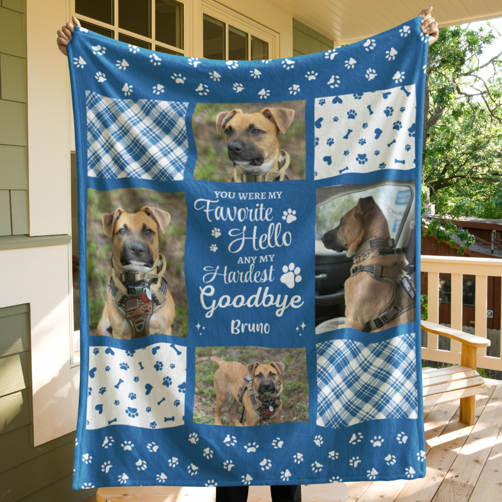 Custom Pet Memorial Blanket - Cherish Your Beloved Pet with Personalized Photos