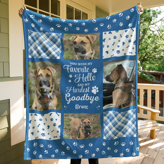 Custom Pet Memorial Blanket - Cherish Your Beloved Pet with Personalized Photos