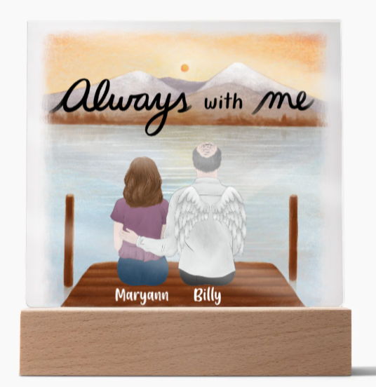 Always with me  Personalized Acrylic Square Plaque