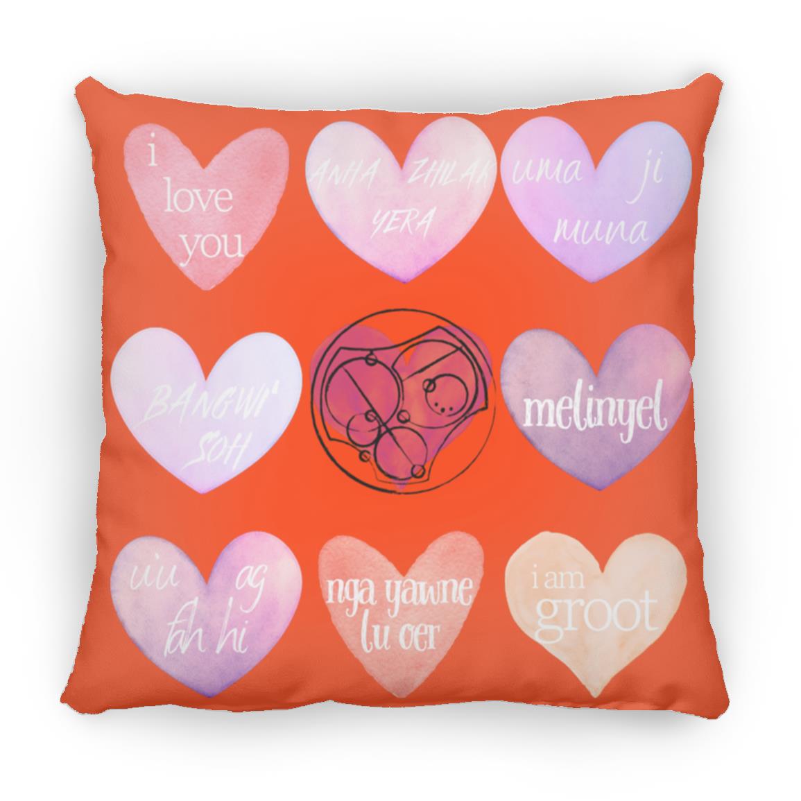 Día de San Valentín, corazones en lenguaje de amor, diferentes idiomas, misma sensación, decoración del hogar, almohada suave y esponjosa, varios tamaños/colores