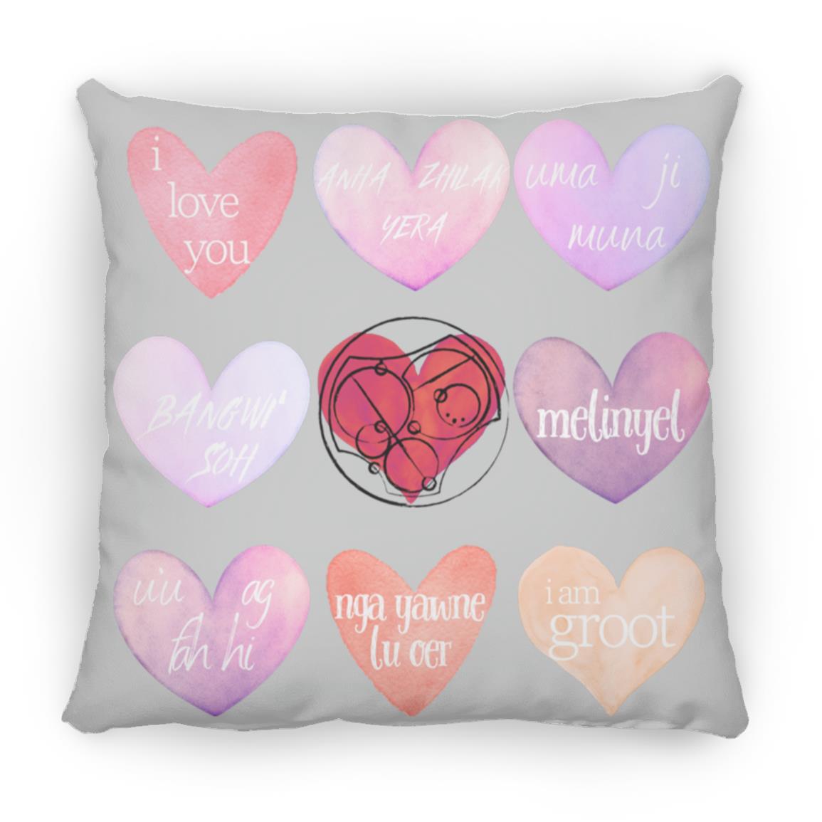 Día de San Valentín, corazones en lenguaje de amor, diferentes idiomas, misma sensación, decoración del hogar, almohada suave y esponjosa, varios tamaños/colores