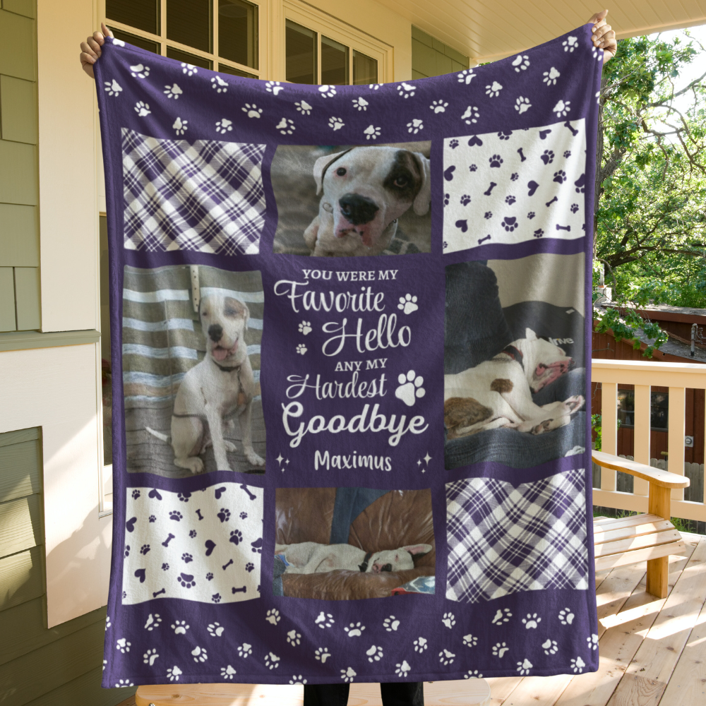 Custom Pet Memorial Blanket - Cherish Your Beloved Pet with Personalized Photos