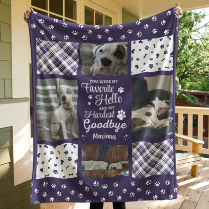 Custom Pet Memorial Blanket - Cherish Your Beloved Pet with Personalized Photos