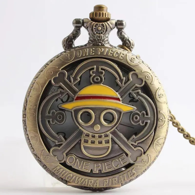 Hot selling Vintage Bronze men's Japanese cartoon Anime pocket watch Fashion Men's Women's Necklace Vintage FOB Steampunk