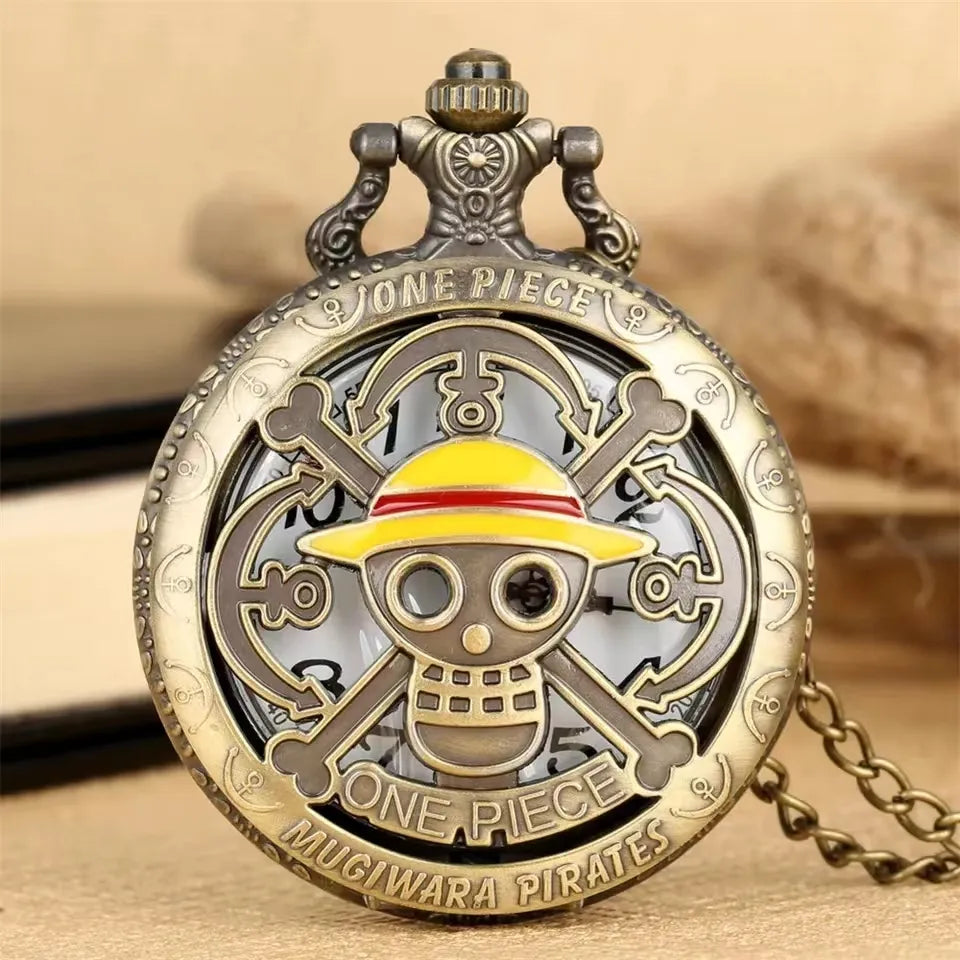 Hot selling Vintage Bronze men's Japanese cartoon Anime pocket watch Fashion Men's Women's Necklace Vintage FOB Steampunk