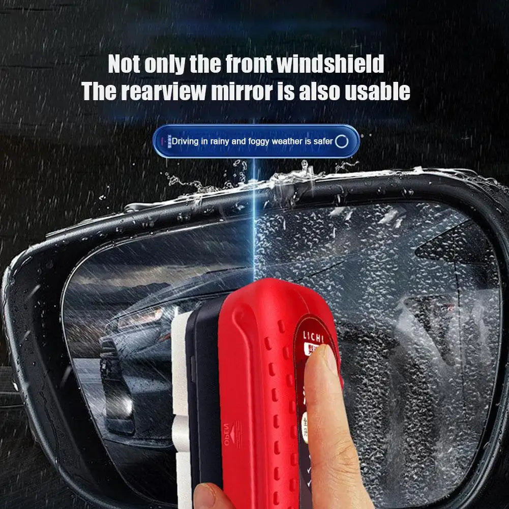 2024 New Automotive Oil Film Cleaning Brush - All-in-One Glass Oil Film Remover and Hydrophobic Coating for Windshields