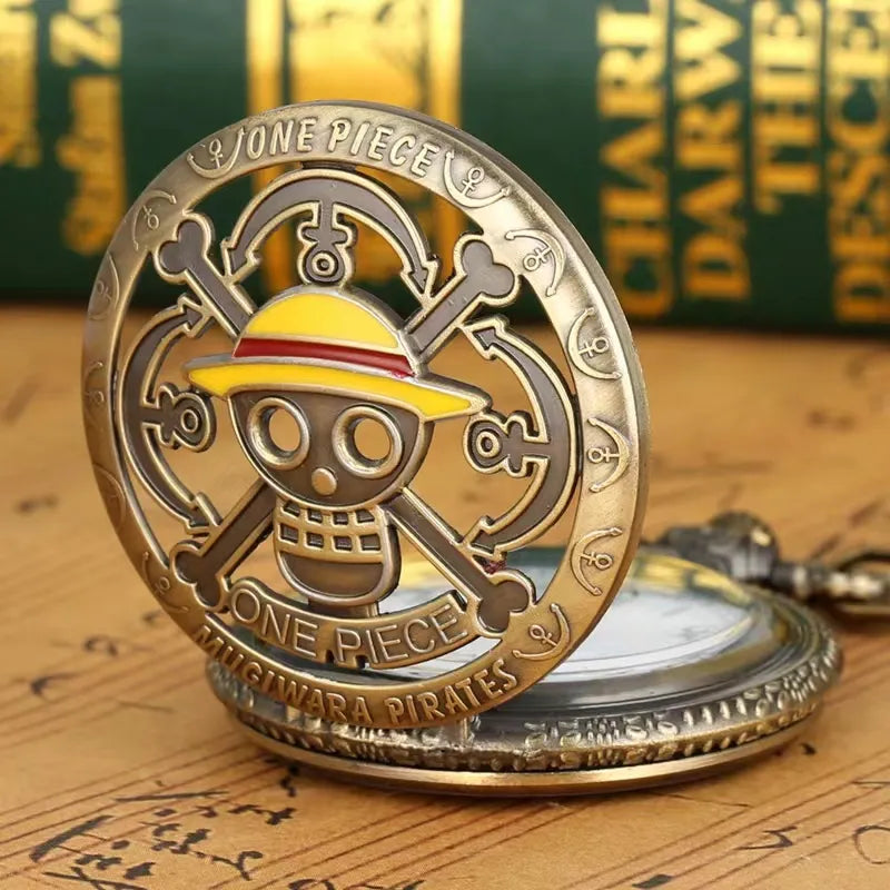 Hot selling Vintage Bronze men's Japanese cartoon Anime pocket watch Fashion Men's Women's Necklace Vintage FOB Steampunk