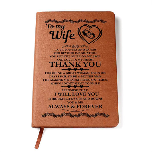 To My Wife Leather Journal