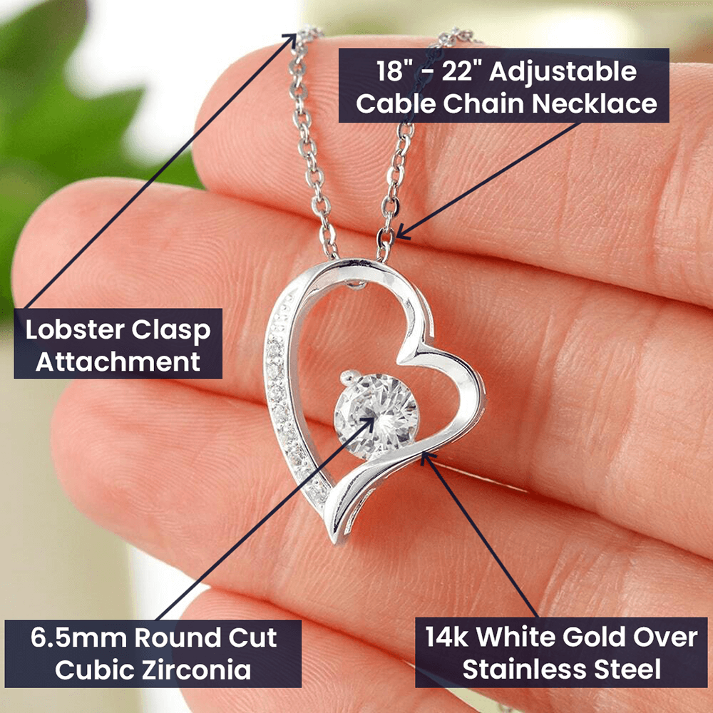 This Old Lion To My Daughter - Forever Your Valentine Heart Shaped Necklace