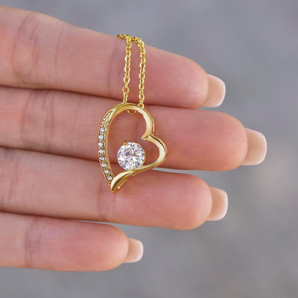 This Old Lion To My Daughter - Forever Your Valentine Heart Shaped Necklace