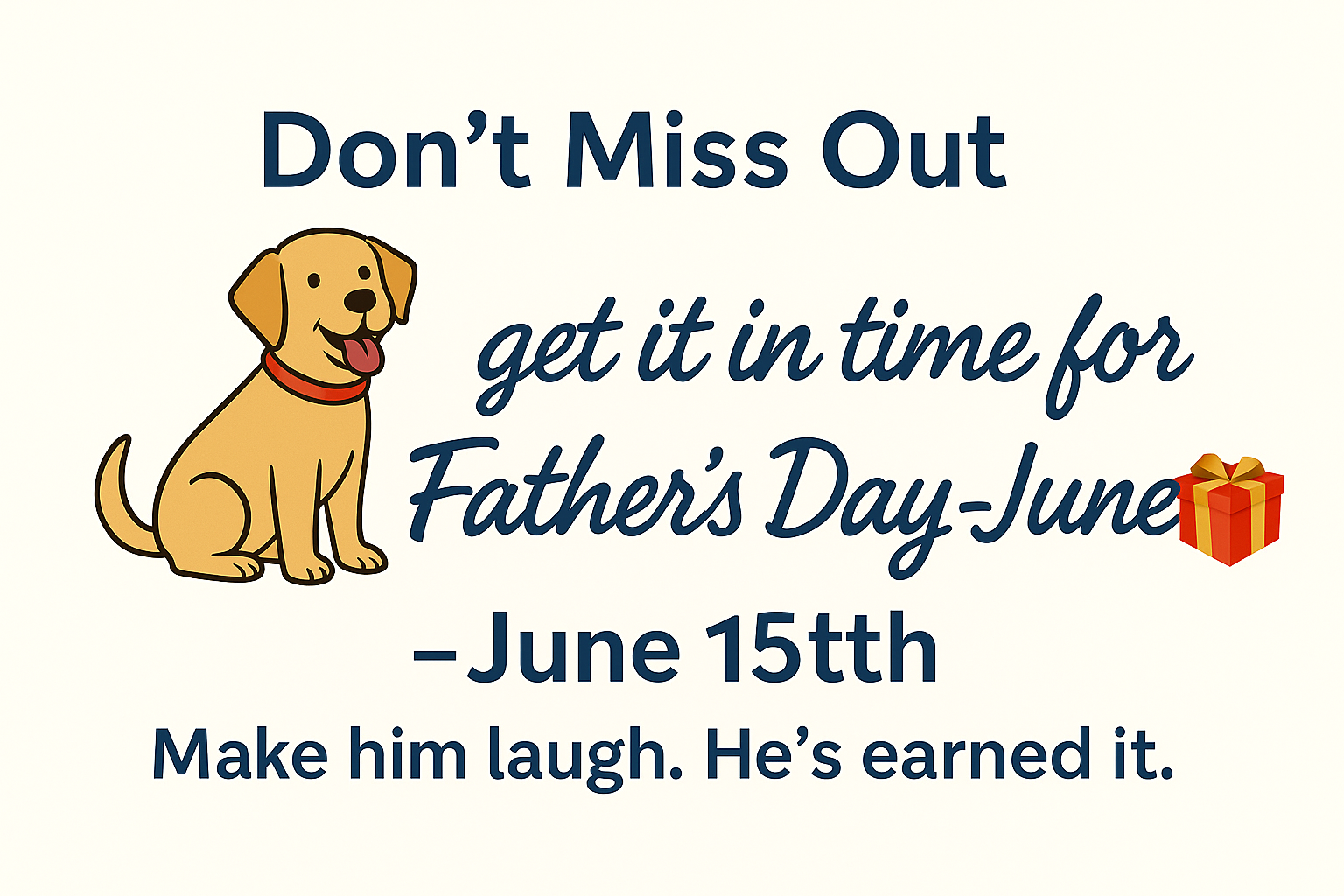 Father's Day Order Deadline Banner