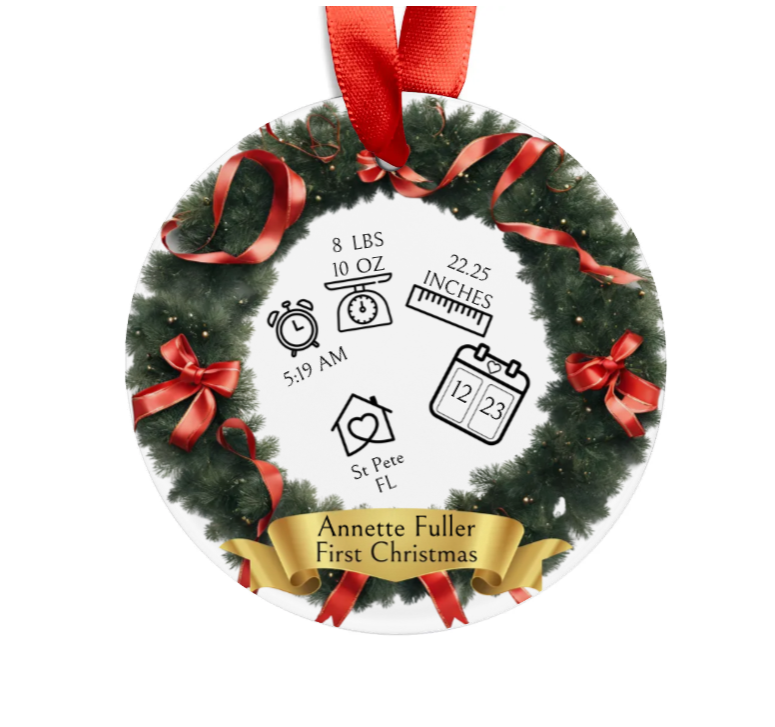 First Christmas Baby Ornament (PERSONALIZED)