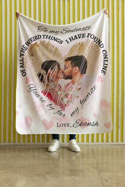 Love Story Sherpa Blanket