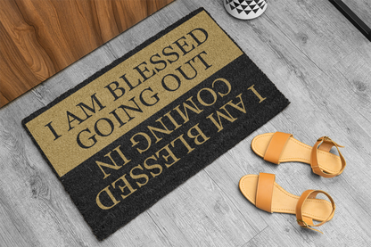 Blessed Entry, Blessed Exit Indoor Doormat