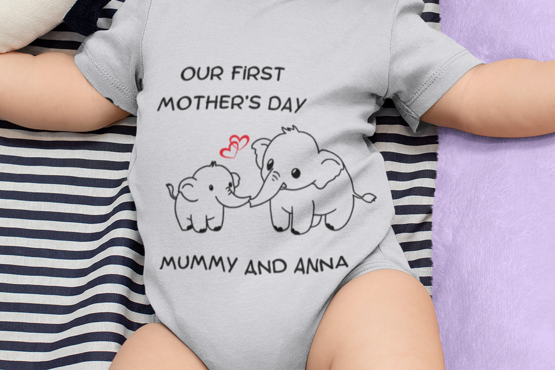 First Mothers Day Baby Onesie (PERSONALIZED)