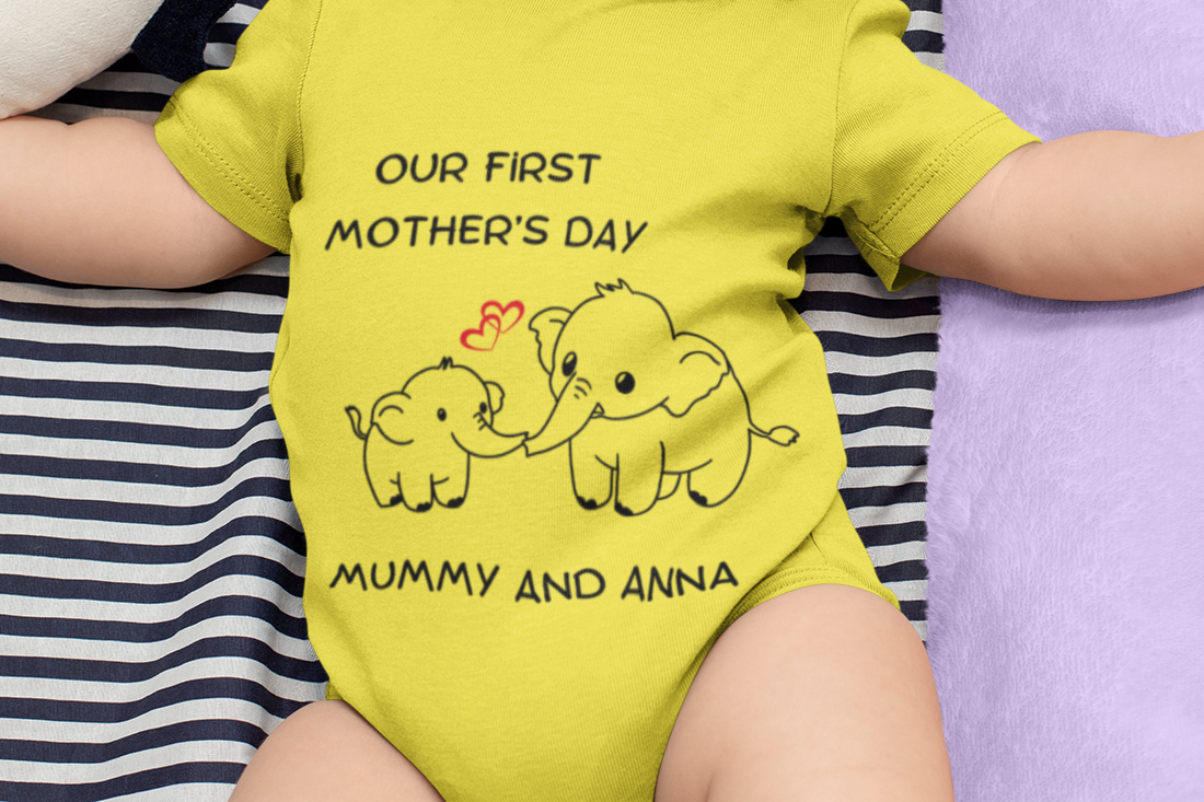 First Mothers Day Baby Onesie (PERSONALIZED)