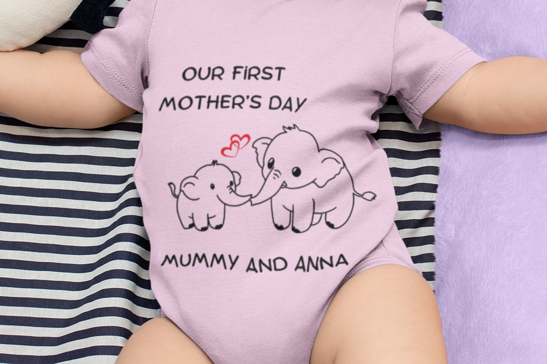 First Mothers Day Baby Onesie (PERSONALIZED)