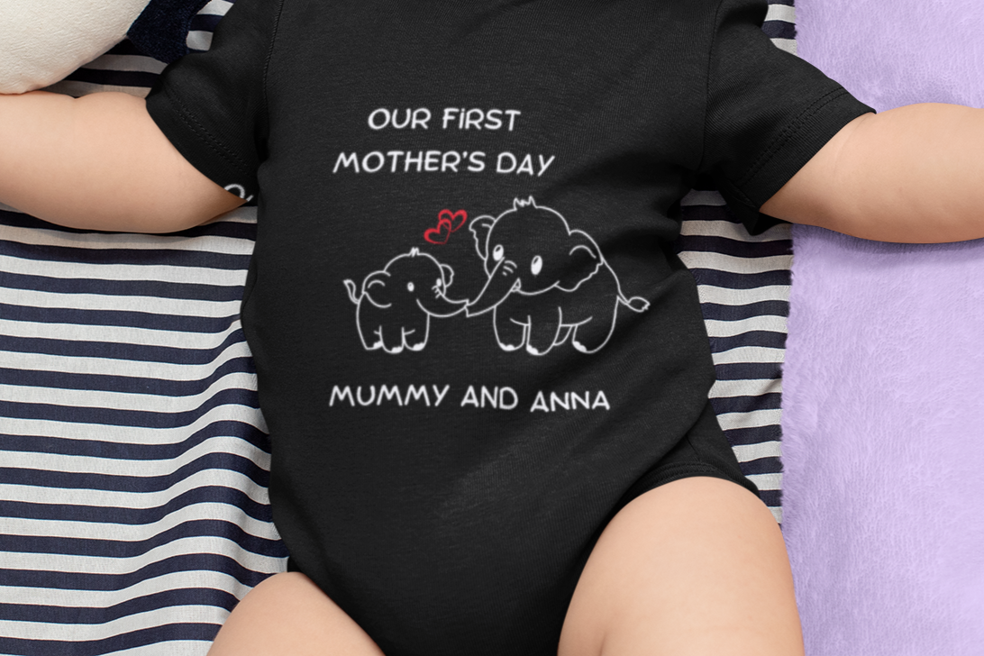 First Mothers Day Baby Onesie (PERSONALIZED)