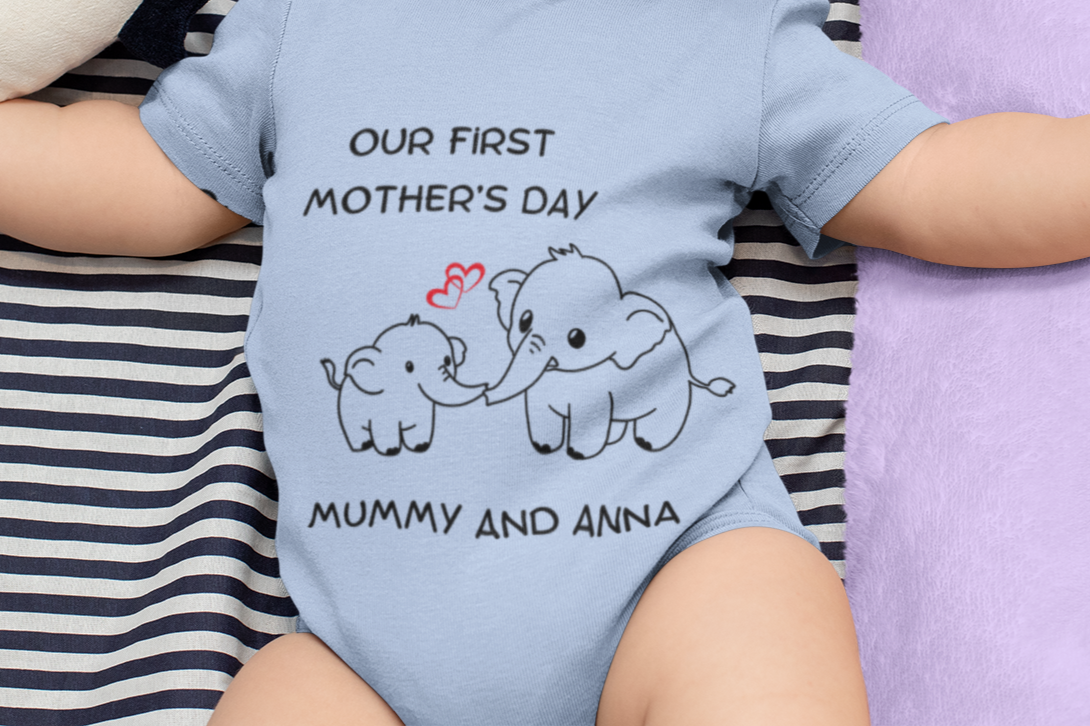 First Mothers Day Baby Onesie (PERSONALIZED)