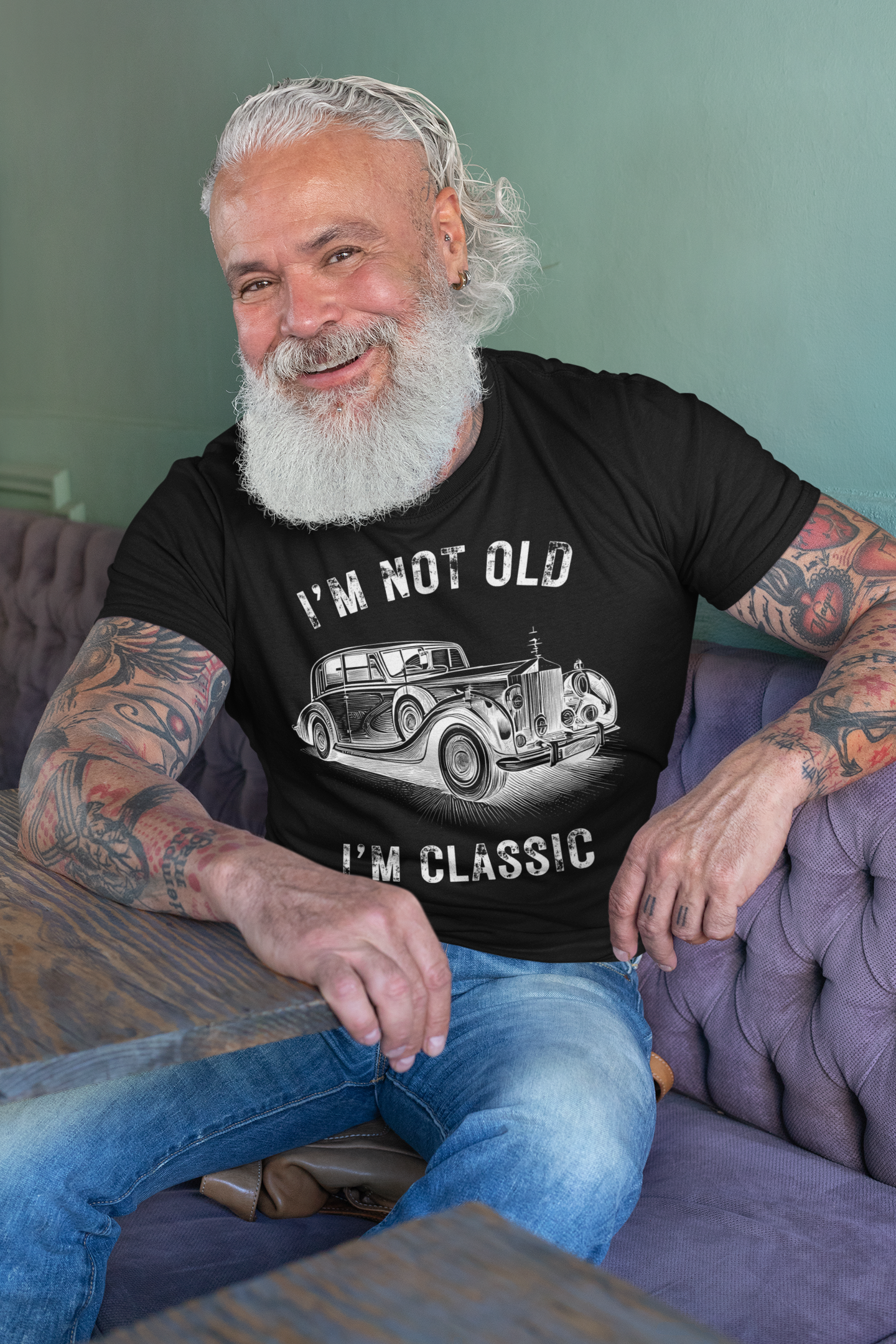 I'm Not Old I'm Classic Funny Car Graphic - Camiseta de manga corta para hombre y mujer 