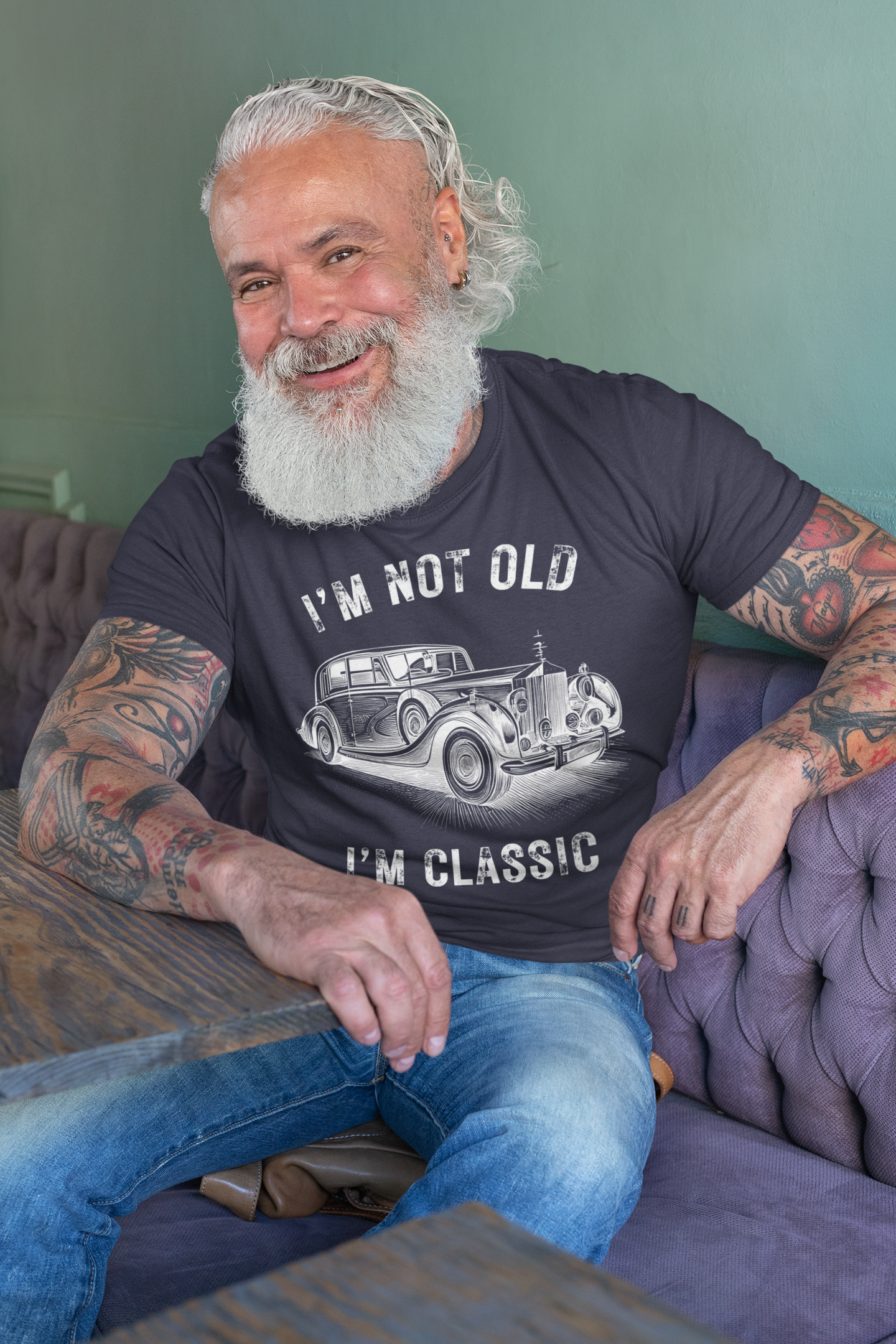 I'm Not Old I'm Classic Funny Car Graphic - Camiseta de manga corta para hombre y mujer 