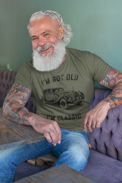 I'm Not Old I'm Classic Funny Car Graphic - Camiseta de manga corta para hombre y mujer 