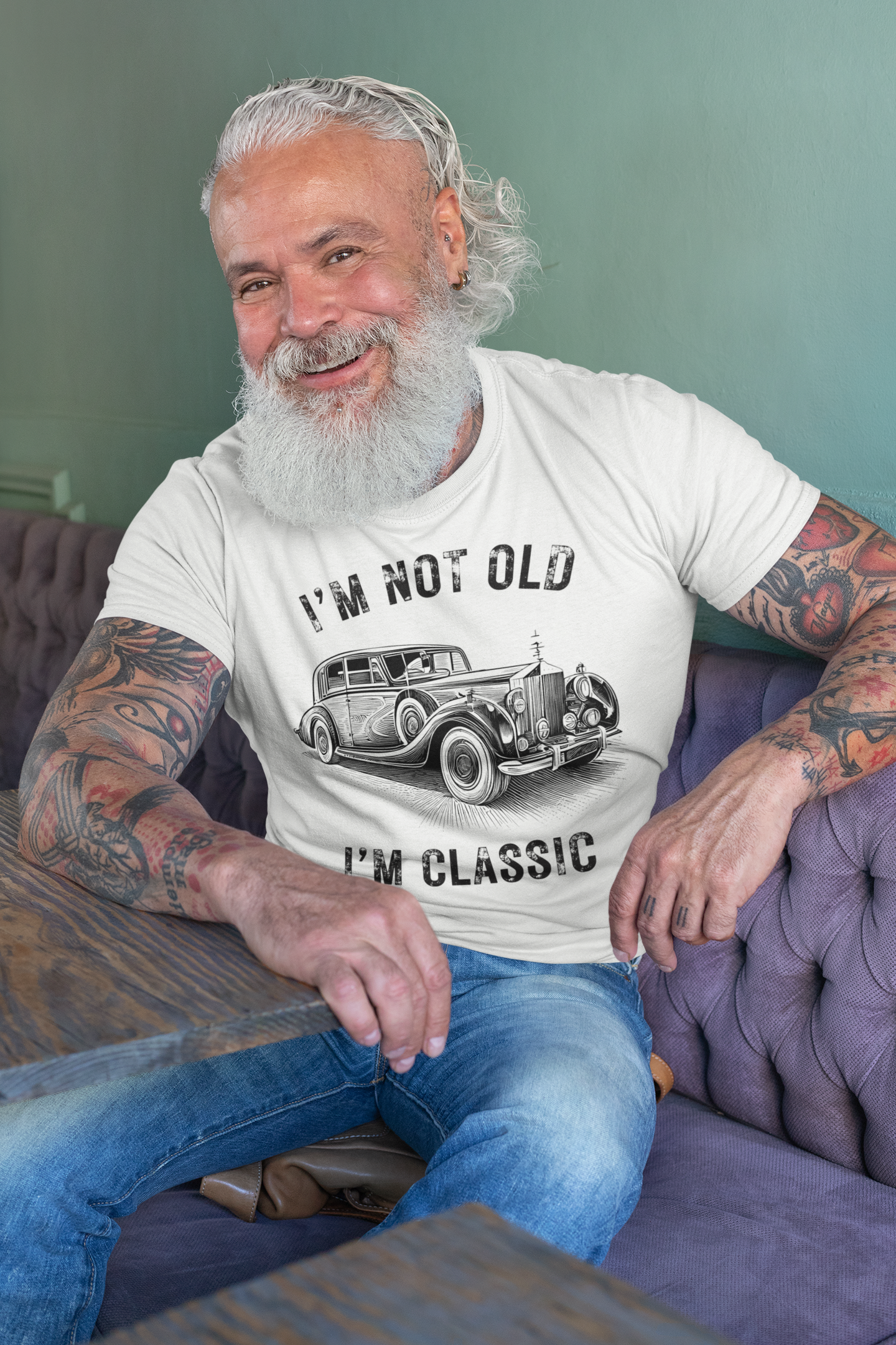 I'm Not Old I'm Classic Funny Car Graphic - Camiseta de manga corta para hombre y mujer 