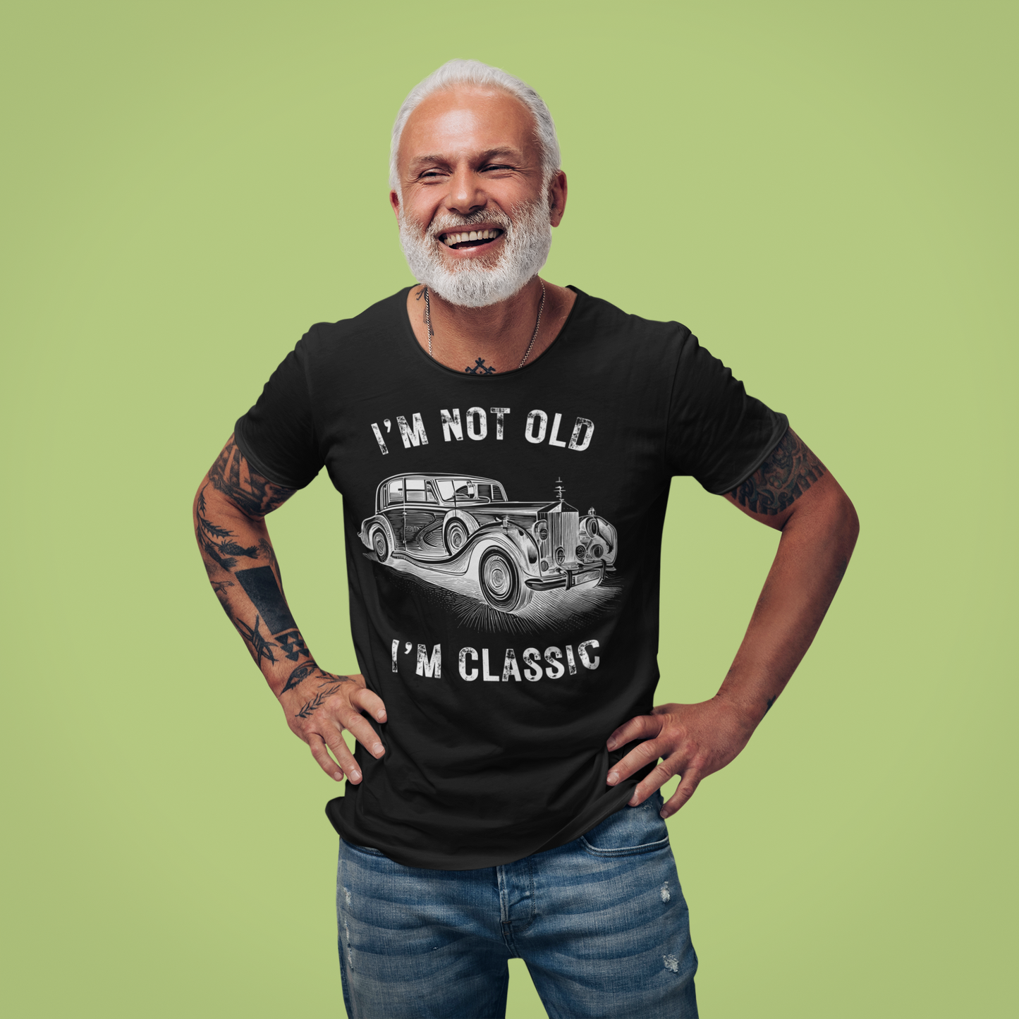 I'm Not Old I'm Classic Funny Car Graphic - Camiseta de manga corta para hombre y mujer 