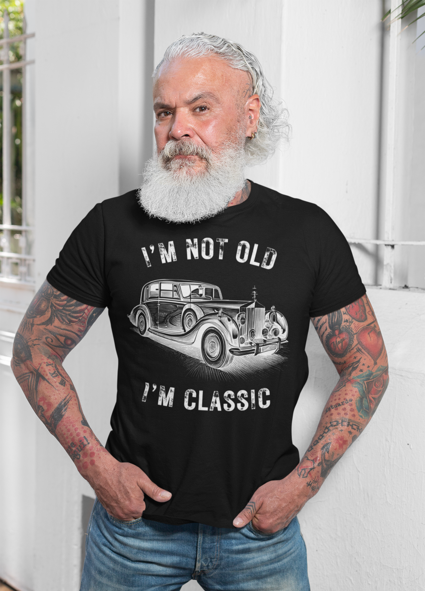 I'm Not Old I'm Classic Funny Car Graphic - Camiseta de manga corta para hombre y mujer 