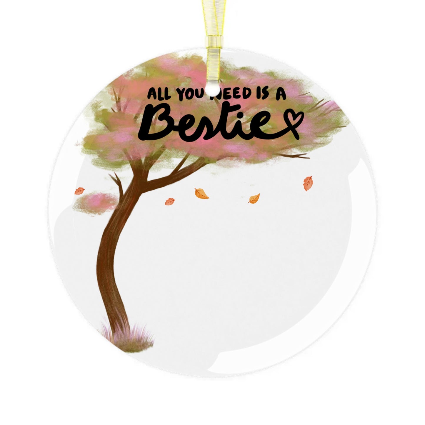 Bestie Glass Ornament (PERSONALIZED)